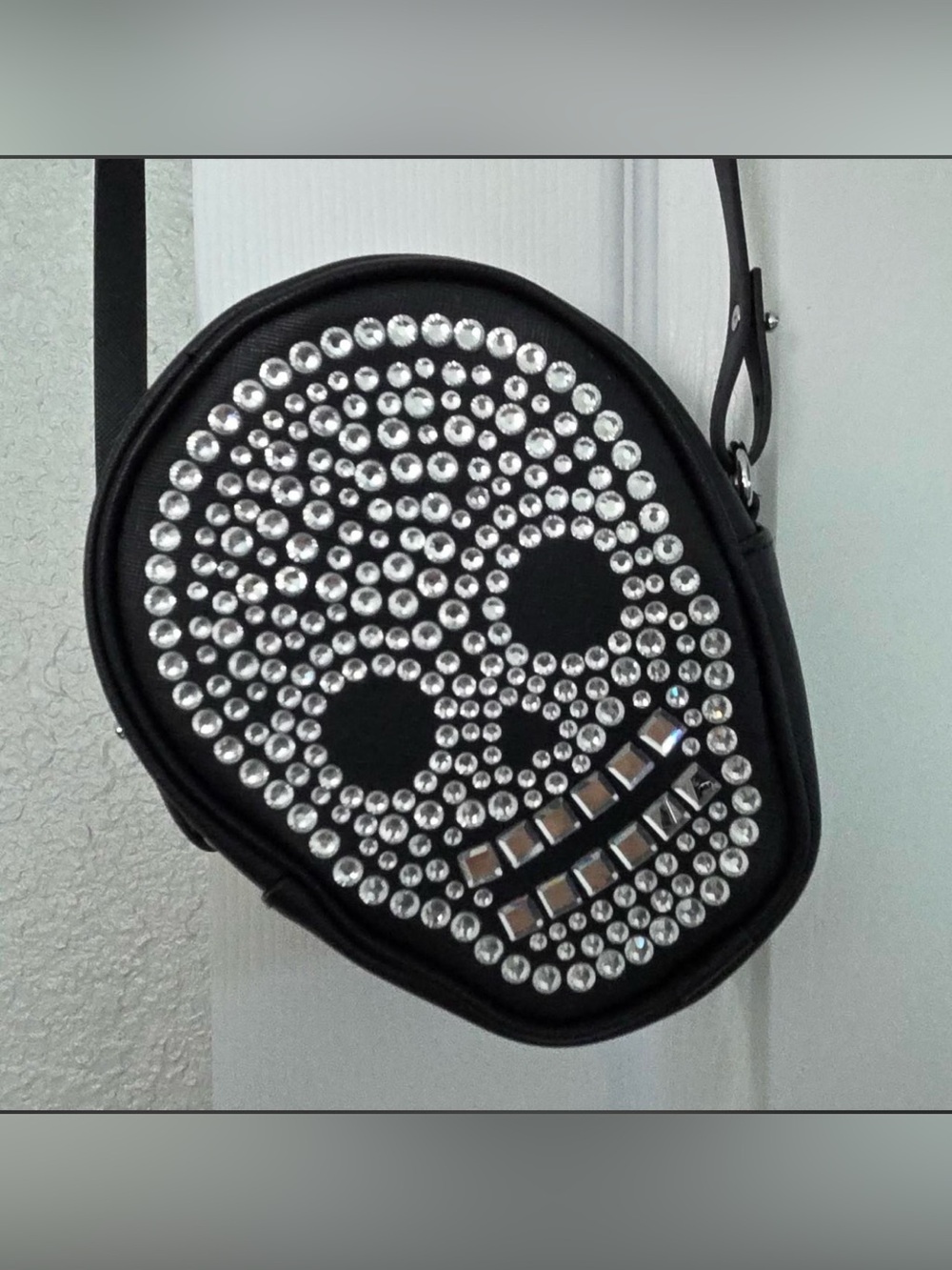 Bath & Body Works Black Skull Studded Crossbody Bag